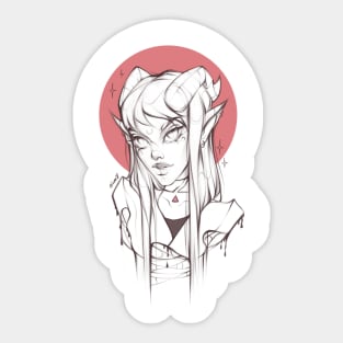 Dark elf by elizmil Sticker